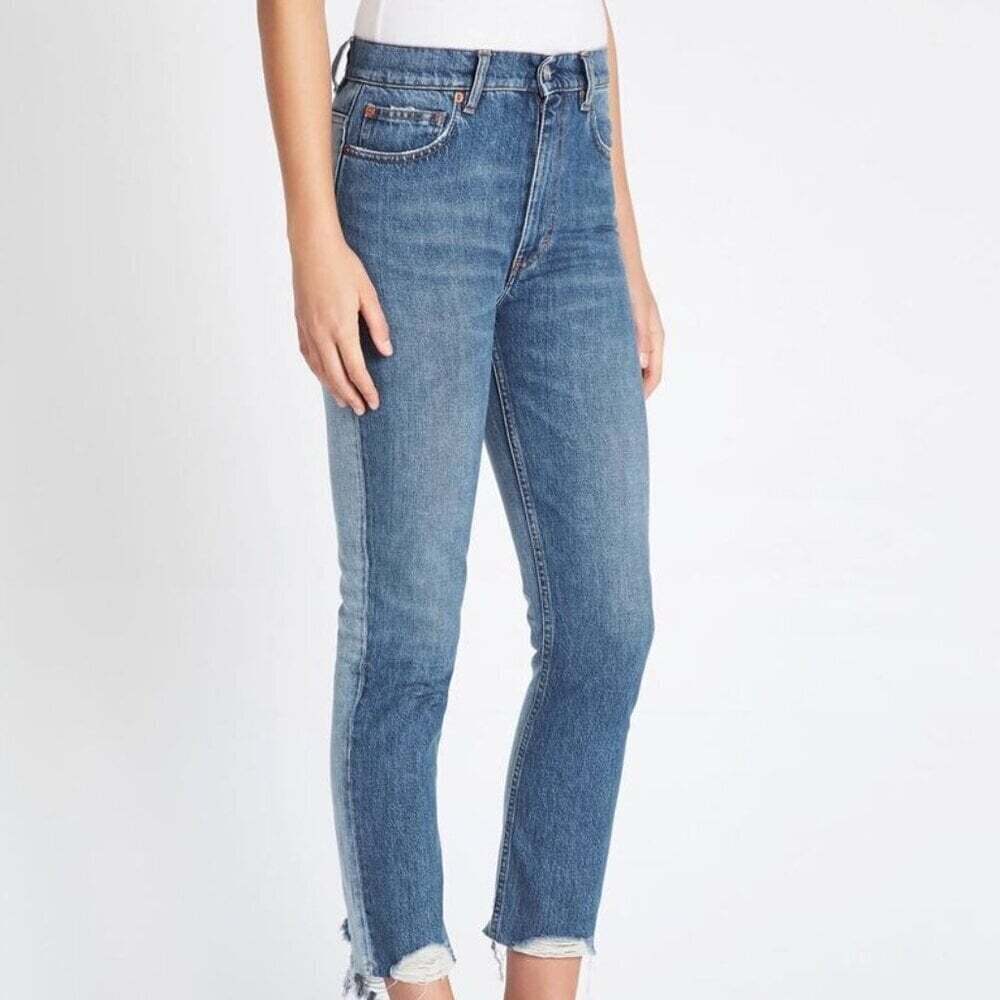 IRO Argan Denim Jeans with Frayed Hem Two-Toned Size 29